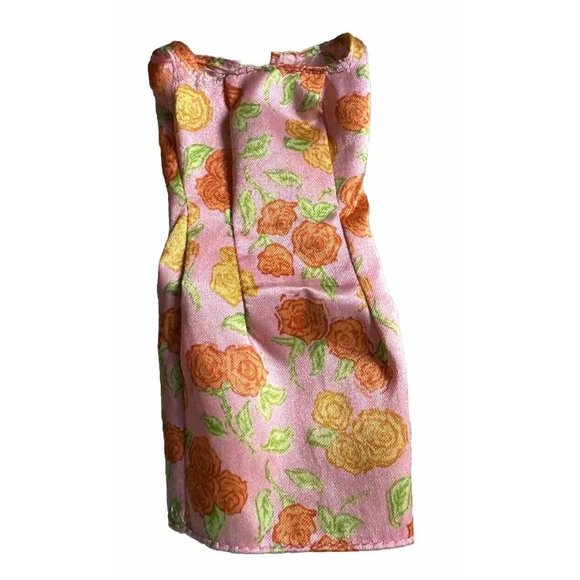 Barbie Dress Up summer garden  Pink Floral Dress Sleeveless Barbiecore Vgt - Picture 6 of 8